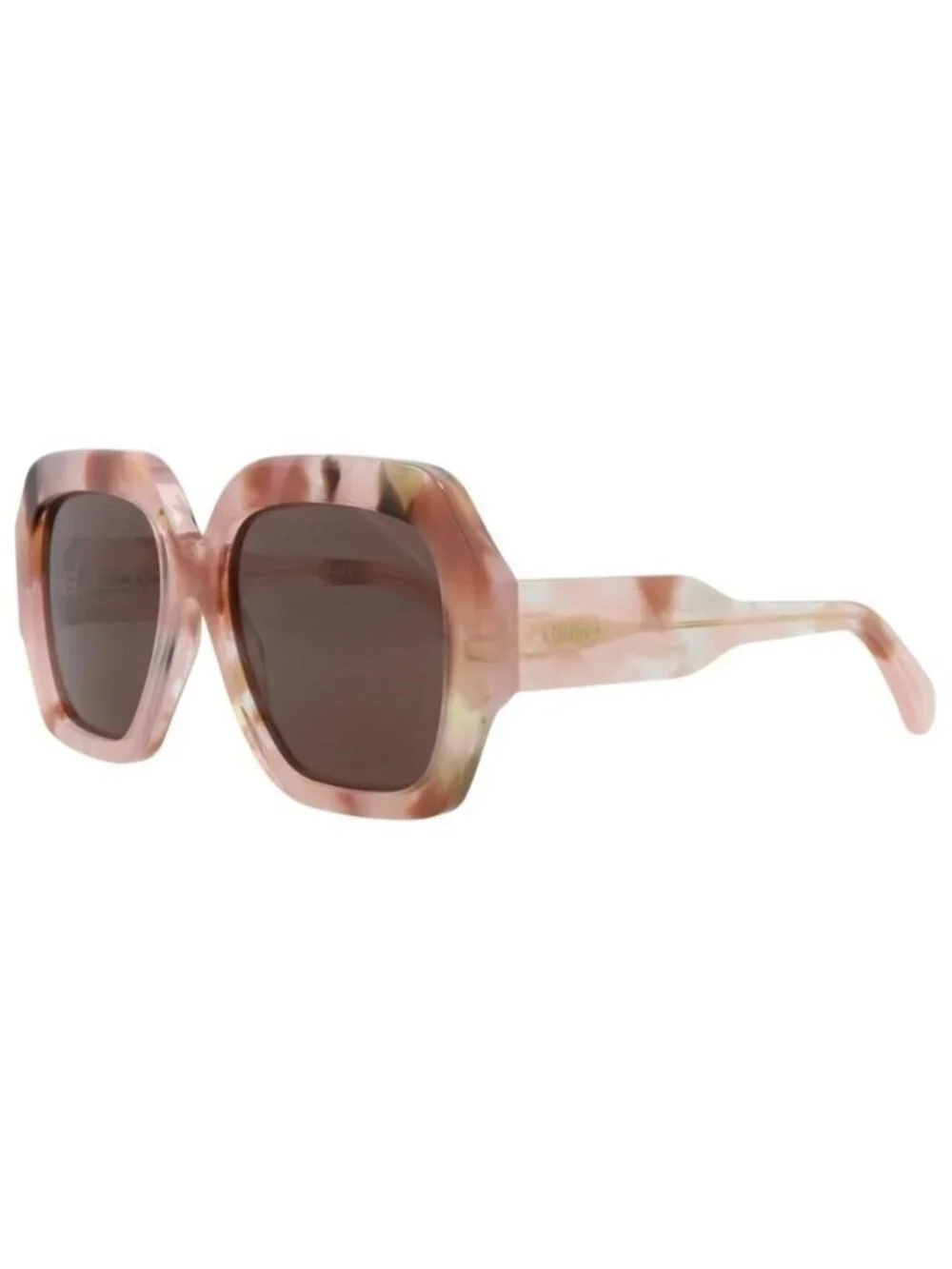 New Chloé Womens Square/Rectangle Pink Pink Brown Fashion Designer Sunglasses